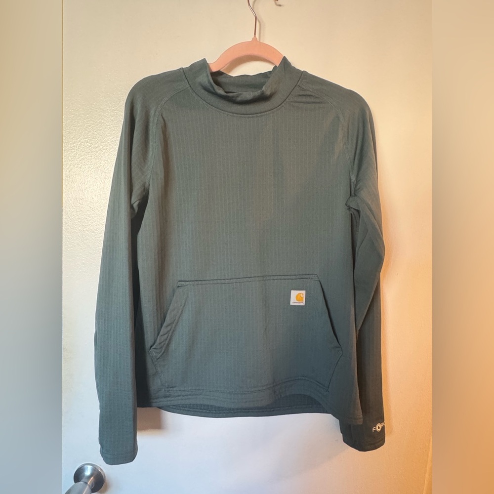 Carhartt Frosted Balsam Women’s Force Relaxed Fleece Pullover Size Small